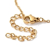 Ion Plating(IP) 304 Stainless Steel Cable Chain Bowknot Pendant Necklaces NJEW-Z041-03G-01-3