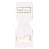 Folding Word Pattern Paper Jewlery Display Cards for Necklaces CDIS-T004-17-4