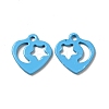 Spray Painted 201 Stainless Steel Charms STAS-G304-15B-1