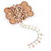 Handmade Rhinestone Flat Round Link Chains CHC-TA0001-35-2