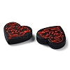 Food Grade Heart with Word Love Silicone Focal Beads LS-SIL-NH0001-01B-2