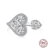 Rhodium Plated 925 Sterling Silver Birthstone Ring RJEW-F150-52P-6