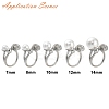 Non-Tarnish 304 Stainless Steel Open Cuff Ring Findings STAS-K263-03P-4