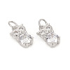 Brass Micro Pave Cubic Zirconia Charms ZIRC-L096-13P-1