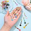 30Pcs 10 Styles Smiling Face Alloy Enamel & Glass Seed Pendant Decorations HJEW-YW00143-4
