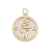 Brass Micro Pave Clear Cubic Zirconia Pendants KK-A207-05G-1