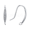 Anti-Tarnish Rhodium Plated 925 Sterling Silver Earring Hooks STER-K168-096P-6