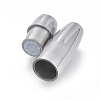 Tarnish Resistant 304 Stainless Steel Magnetic Clasps with Glue-in Ends LS-STAS-D242-02P-A-2