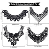 4Pcs 4 Style Milk Silk Embroidered Floral Lace Collar DIY-GF0005-39A-2