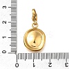 Flat Round 304 Stainless Steel Rhinestone Pendants Decoration STAS-R159-53G-4