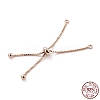 925 Sterling Silver Box Chain with Stop Beads and Loops STER-Z001-110RG-3