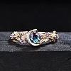 Alloy Micro Pave Cubic Zirconia Finger Rings PW-WG50EC1-02-1