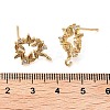 Brass Micro Pave Cubic Zirconia Studs Earring Findings KK-K364-07G-3