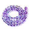 Transparent Spray Painted Glass Bead Strands X-GLAA-N035-03C-B03-2