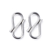 Non-Tarnish 304 Stainless Steel S Hook Clasps STAS-G199-01P-1