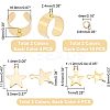 DIY Star Charm Cuff Ring Making Kit DIY-UN0003-68-2
