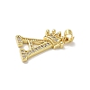 Brass Micro Pave Cubic Zirconia Pendants KK-I382-02G-3