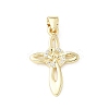 Brass Micro Pave Clear Cubic Zirconia Pendants KK-E799-06C-G-1