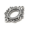 Tibetan Style Alloy Pendant Rhinestone and Cabochon Open Back Settings TIBEP-R304-021AS-LF-2