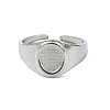 304 Stainless Steel Cuff Rings for Women RJEW-M019-29P-2
