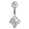 Clear Cubic Zirconia Belly Button Rings WG9960A-28-1