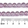 Frosted Transparent Glass Bead Strands GLAA-P065-8mm-07-3