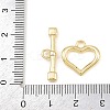 Heart Brass Toggle Clasps KK-G548-43G-02-4