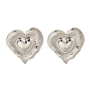 Rack Plating Heart Brass Stud Earrings EJEW-I310-25P-2