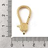 Brass Clear Cubic Zirconia Lobster Claw Clasps KK-Z078-47A-G-3