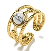Ion Plating(IP) 304 Stainless Steel Open Cuff Rings RJEW-C079-14G-2