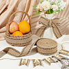 10M Flat Jute Ribbon with Dot Line Edge OCOR-WH0003-017-5