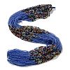 Transparent Gradient Color Glass Beads Strands GLAA-H021-01A-42-2