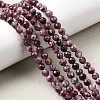 Natural Plum Blossom Tourmaline Beads Strands G-G344-C01-6mm-1