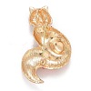 Rhinestone Fox Badge LS-JEWB-E013-05G-01-2