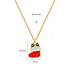 Christmas 304 Stainless Steel Enamel Pendant Necklaces FS-WGDAA96-09-1