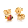 304 Stainless Steel Enamel Stud Earrings EJEW-B009-24G-3