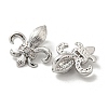 Brass Micro Pave Cubic Zirconia Charms KK-Q809-08P-2