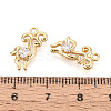 Brass Pave Clear Cubic Zirconia Pendants KK-T077-58G-3