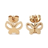PVD Vacuum Plating 304 Stainless Steel Stud Earrings for Women EJEW-A048-48B-G-2