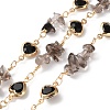 Handmade Brass Glass Square Link Chains CHC-F019-11G-08-1