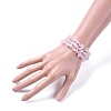 Three Loops Fashion Stretch Wrap Bracelets BJEW-JB04698-01-4