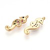 Brass Micro Pave Cubic Zirconia Pendants X1-KK-N261-16G-2