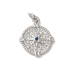 Rack Plating Brass Cubic Zirconia Pendants KK-Z056-26P-1