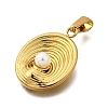 Plastic Pearl Pendants STAS-Q360-06A-G-2