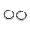 304 Stainless Steel Huggie Hoop Earrings EJEW-F111B-21mm-B-1