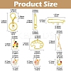DIY Painting Theme Alloy Keychain Brooch Pin Making Kits DIY-YW0008-71-2