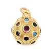 Brass Micro Pave Colorful Cubic Zirconia Pendants KK-I360-039G-1