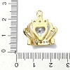 Rack Plating Real 18K Gold Plated Brass Micro Pave Cubic Zirconia Pendants KK-B084-18G-3