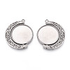 Non-Tarnish 304 Stainless Steel Rotatable Pendant Cabochon Settings STAS-N114-01P-1