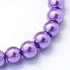 Baking Paint Pearlized Glass Pearl Round Bead Strands X-HY-Q003-4mm-27-2